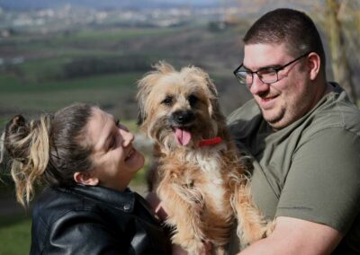 Photogaphe chien couple Fanny