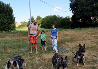 Cani-rando famille été Coise